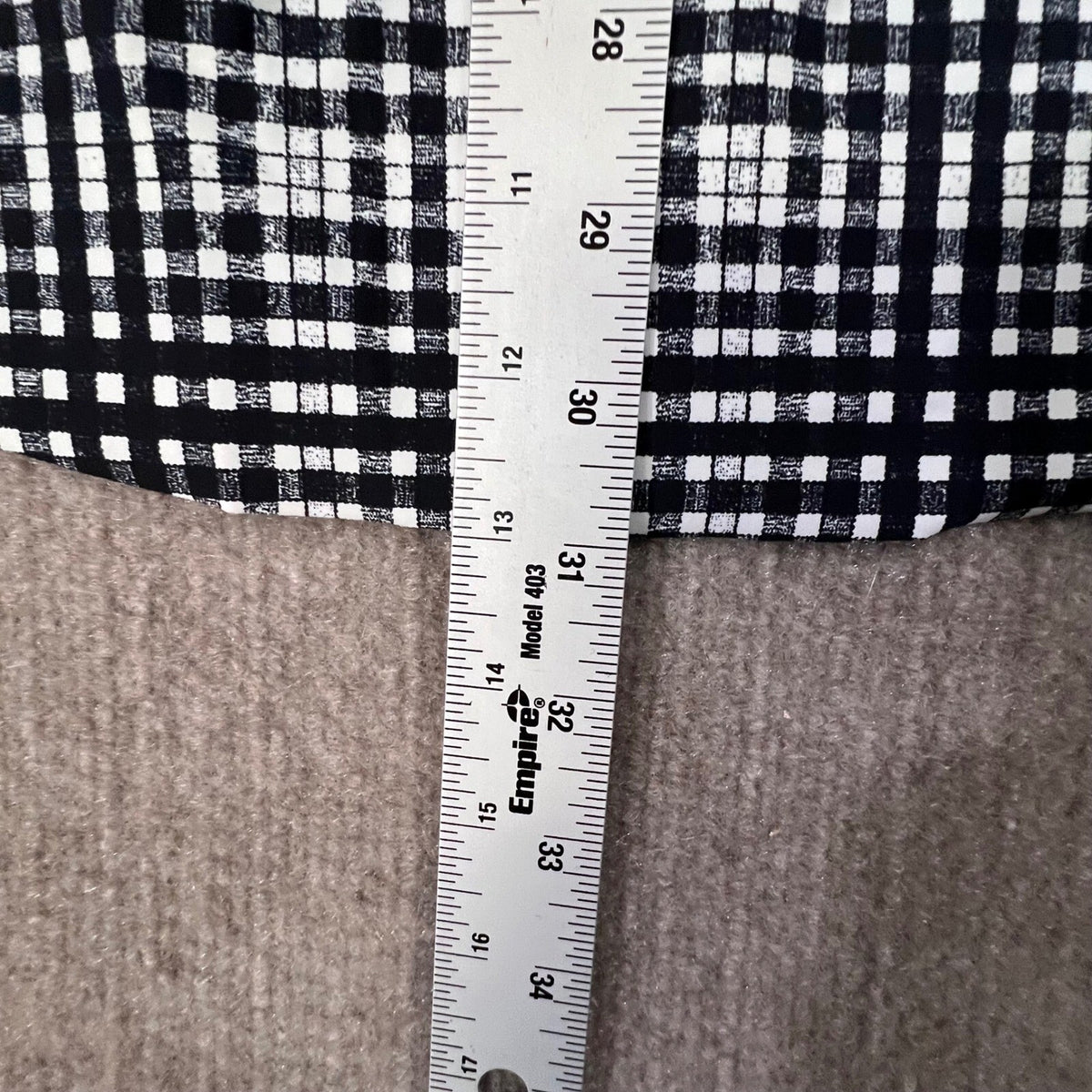 Lysse Women's Black White Gingham Check Button Up Long Sleeve Blouse Top M