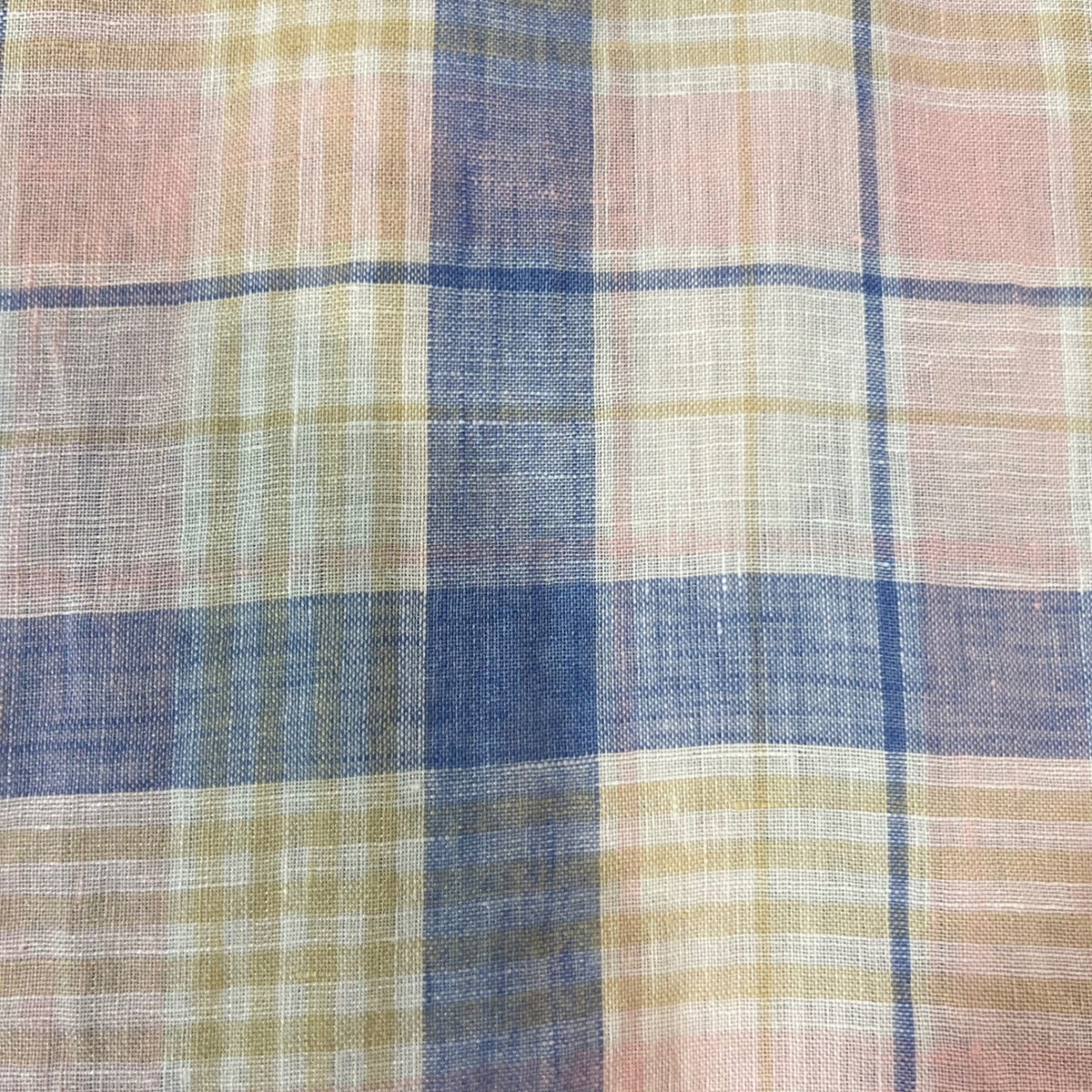 Frank & Eileen Linen Eileen Button Up Women XS Pink Blue Plaid Coastal Preppy