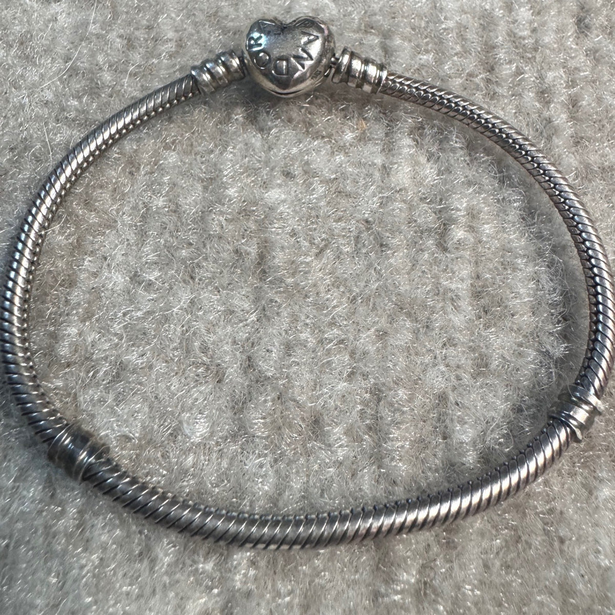 Pandora Heart Clasp Snake Chain Bracelet Women Silver S925 ALE Charm Jewelry