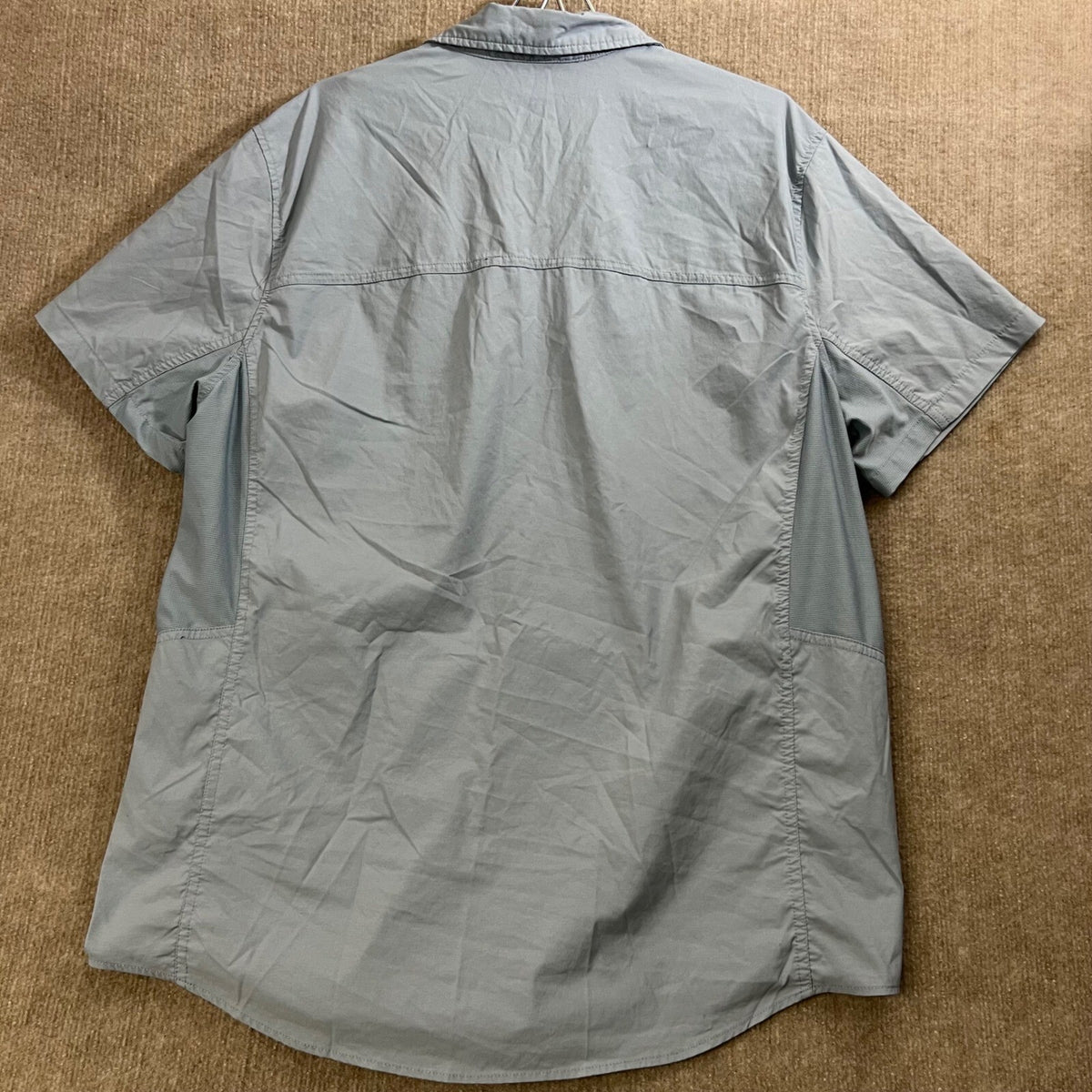 Free Country XL Mens Button Up Short Sleeve Fishing Shirt Blue Outdoors