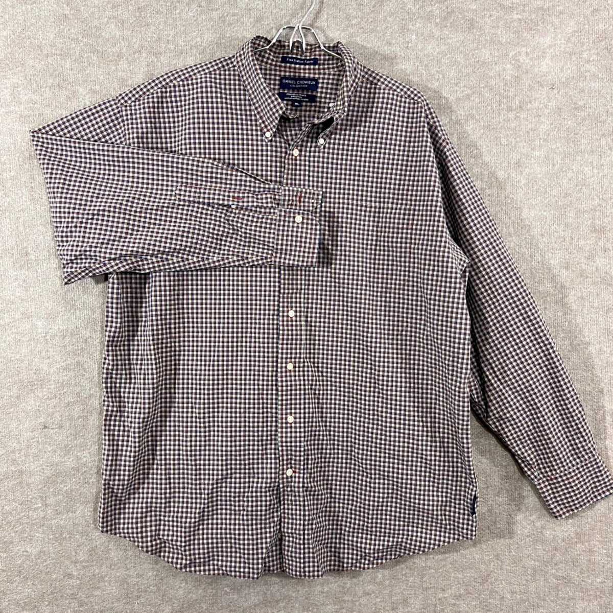 Daniel Cremieux Button Down Shirt Mens XL Plaid Long Sleeve Cotton Preppy