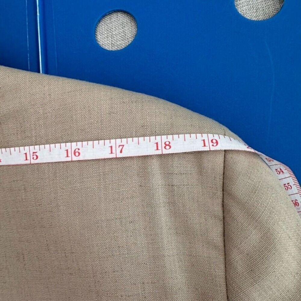 Haggar 42 R Tan Suit 2-button single vent 3 button cuff Blazer Jacket