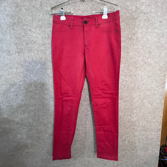 DL1961 Emma Legging 29 Red 360 Stretch Skinny Denim Jeans Low Rise Stretch