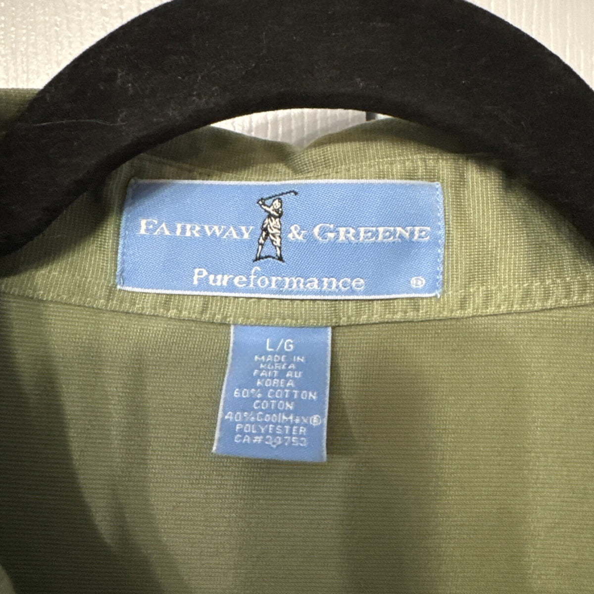 Fairway & Greene Large performance Short Sleeve Golf Comfort Polo Men