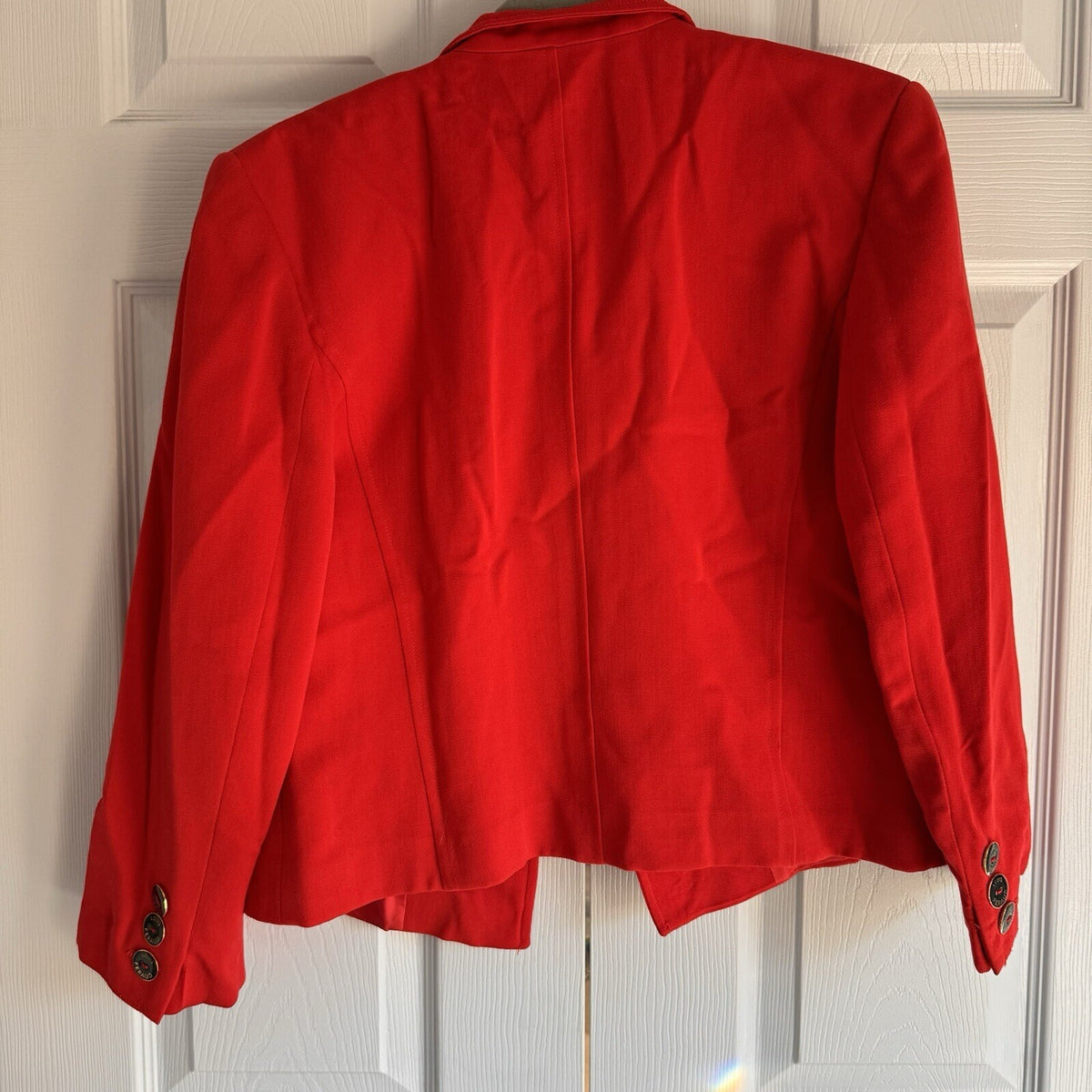 Louis Feraud Vintage Sz 8 Wool &  Viscose Double Breasted Short Jacket W Germany
