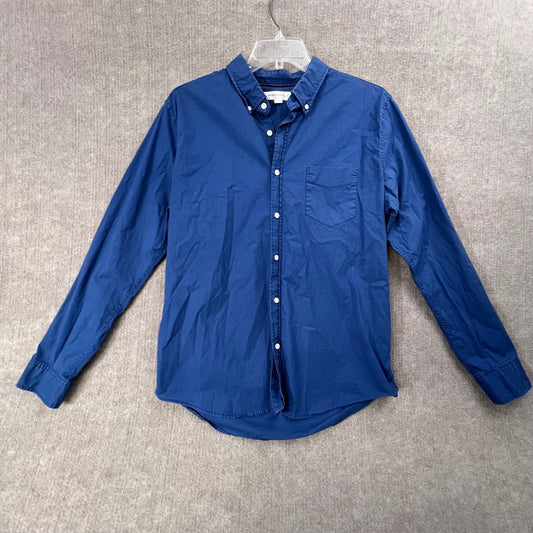 Aeropostale Mens Long Sleeve Button Down Shirt Blue Size L Casual
