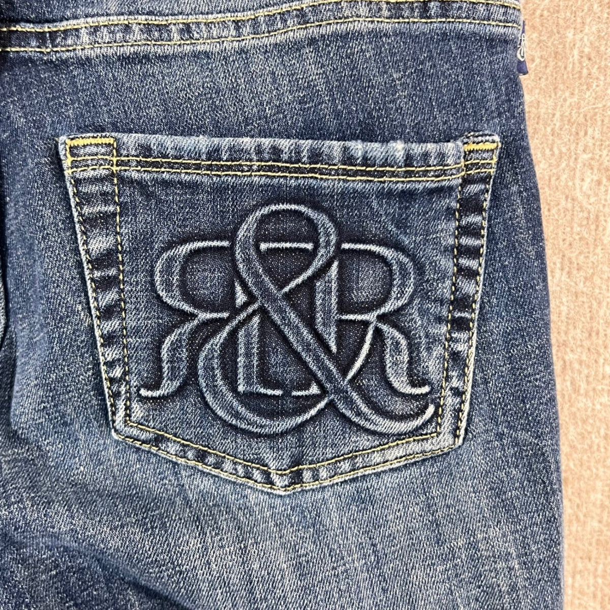 Rock Republic Jeans Womens 26 Skinny Blue Denim Embroidered Y2K Indie Sleaze