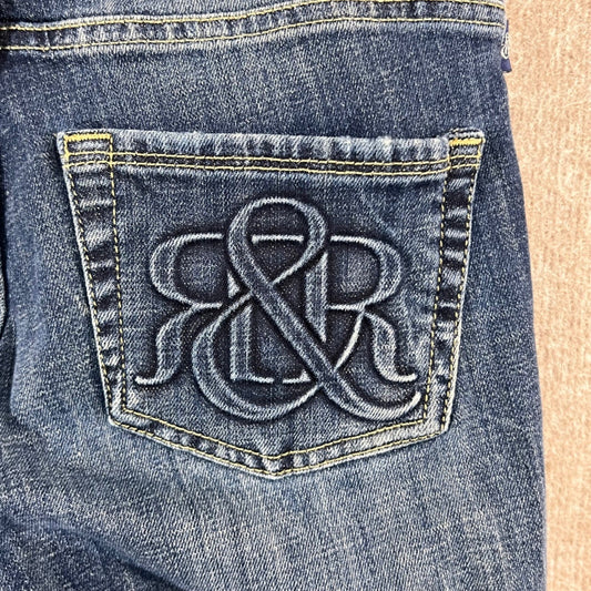 Rock Republic Jeans Womens 26 Skinny Blue Denim Embroidered Y2K Indie Sleaze