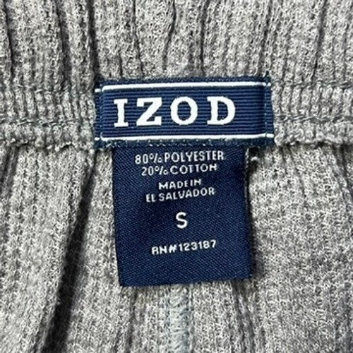 IZOD Sleep Lounge Pants Womens Small Gray Wide Leg Drawstring Waist Casual