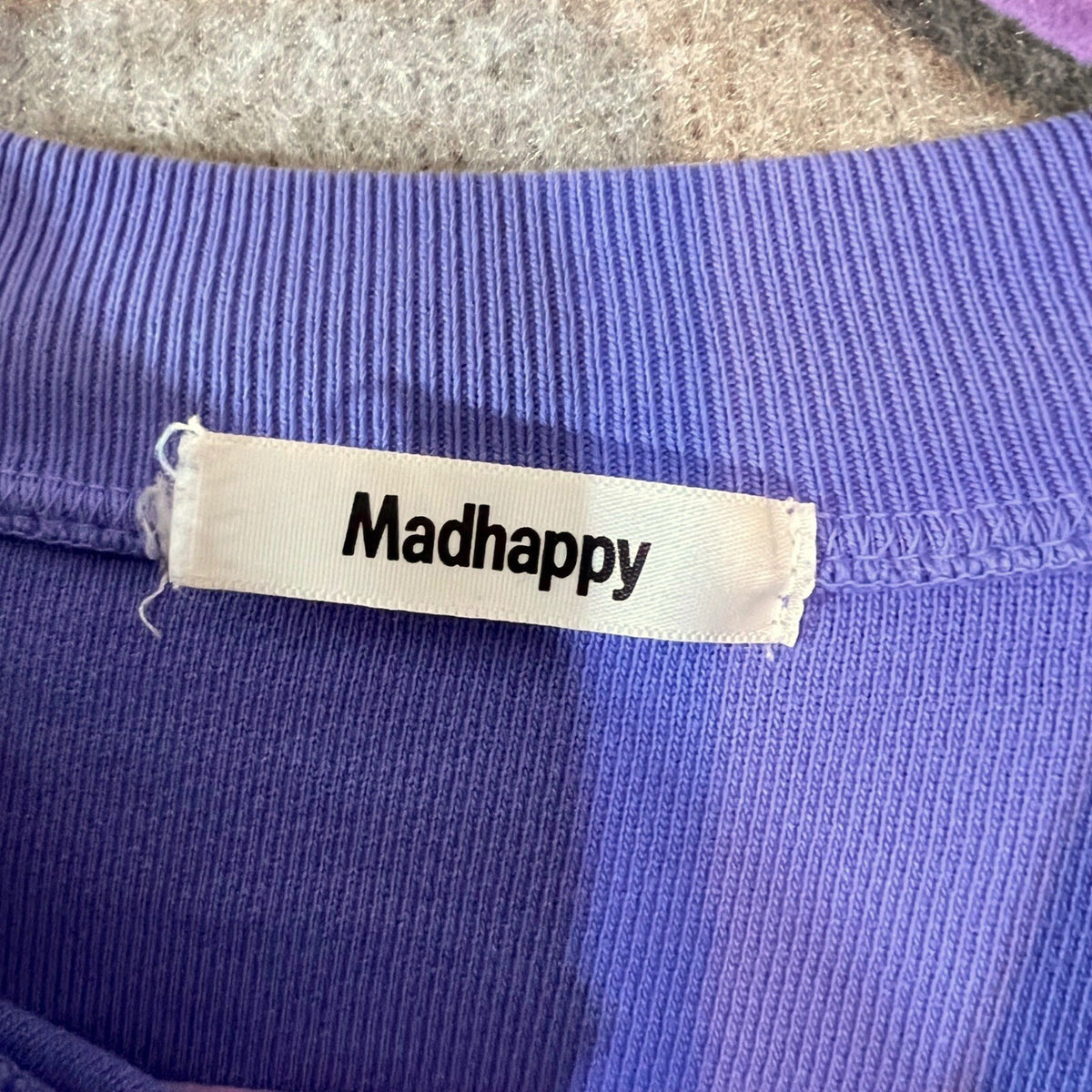 Madhappy Sweatshirt Womens Small Lavender Peace Sign Graphic Pullover Streetwear