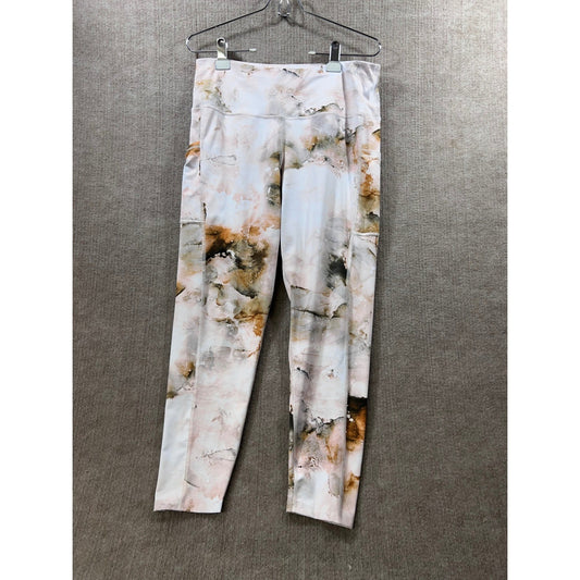 Apana High Waisted Athletic Leggings with Pockets Marble Print XL