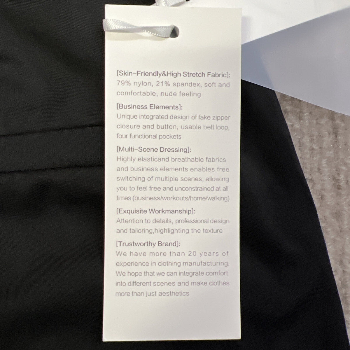 Brisira Womens M 29” Black Pull On Dress Pants With Pockets Spandex Capsule