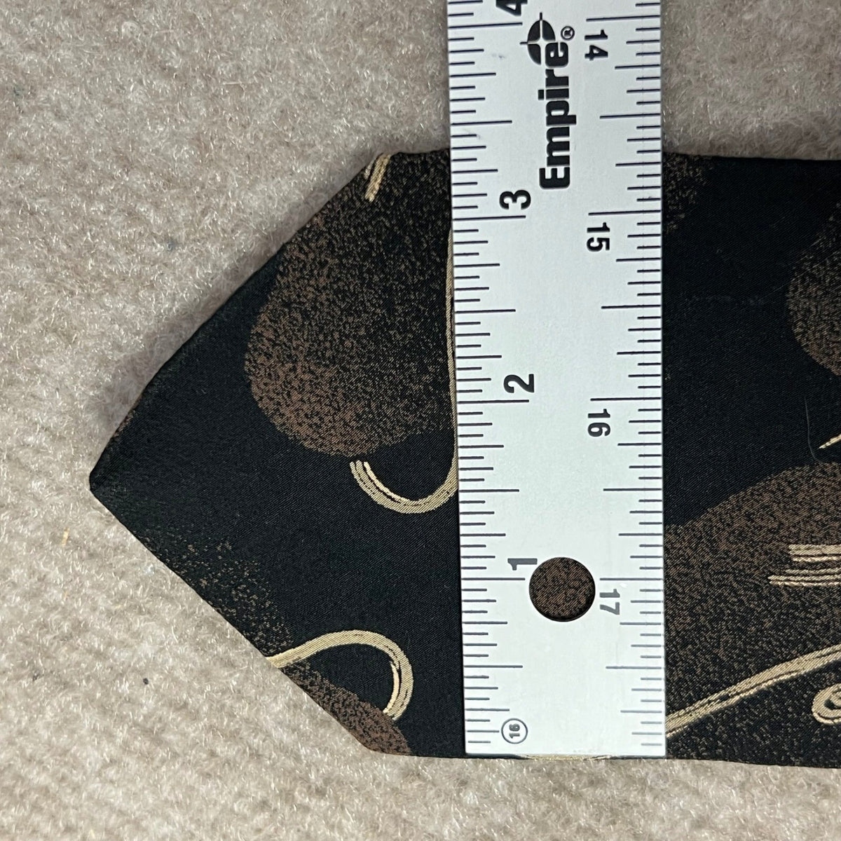 Saliari Italy 100% Silk Tie Brown Black Abstract Designer Necktie