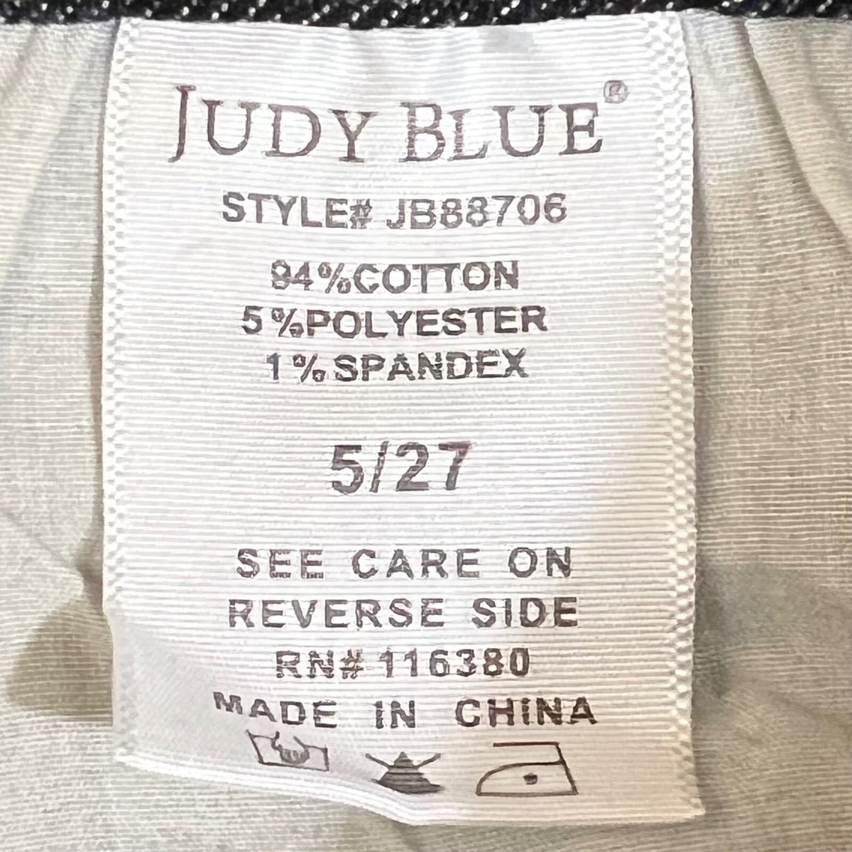 Judy Blue Jeans Women 5 27 Boyfriend Plaid Patch Distressed Denim Grunge
