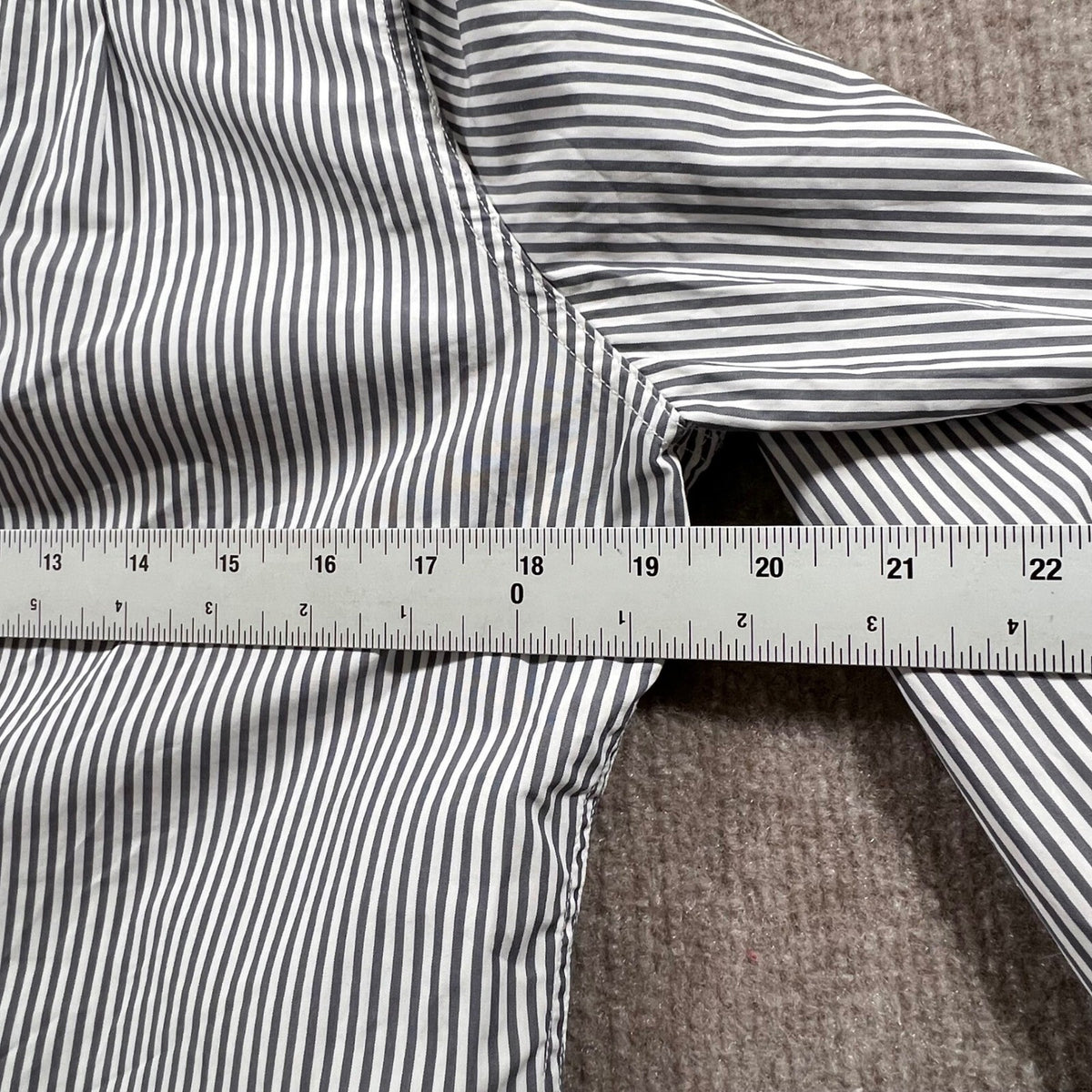 Frank & Eileen Barry Striped Button Down Shirt Women's Medium Blue White Cotton