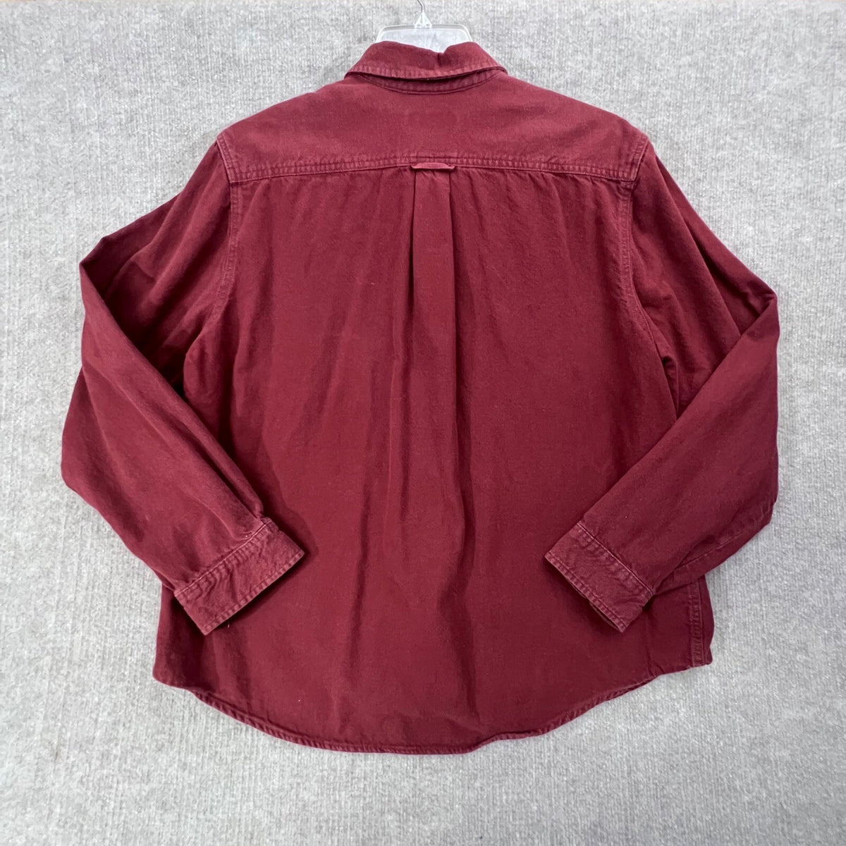 Vintage Eddie Bauer Mens XXL Button Down Shirt Long Sleeve Casual Top Burgundy