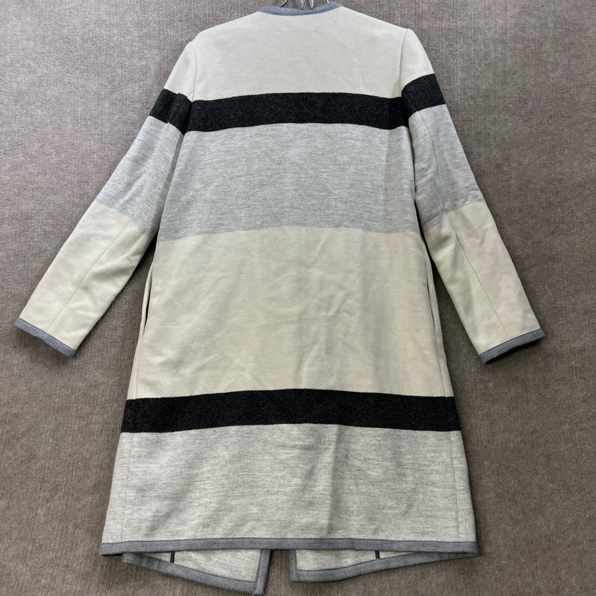 LK Bennett London Colorblock Open Front Longline Cardigan Sweater Coat