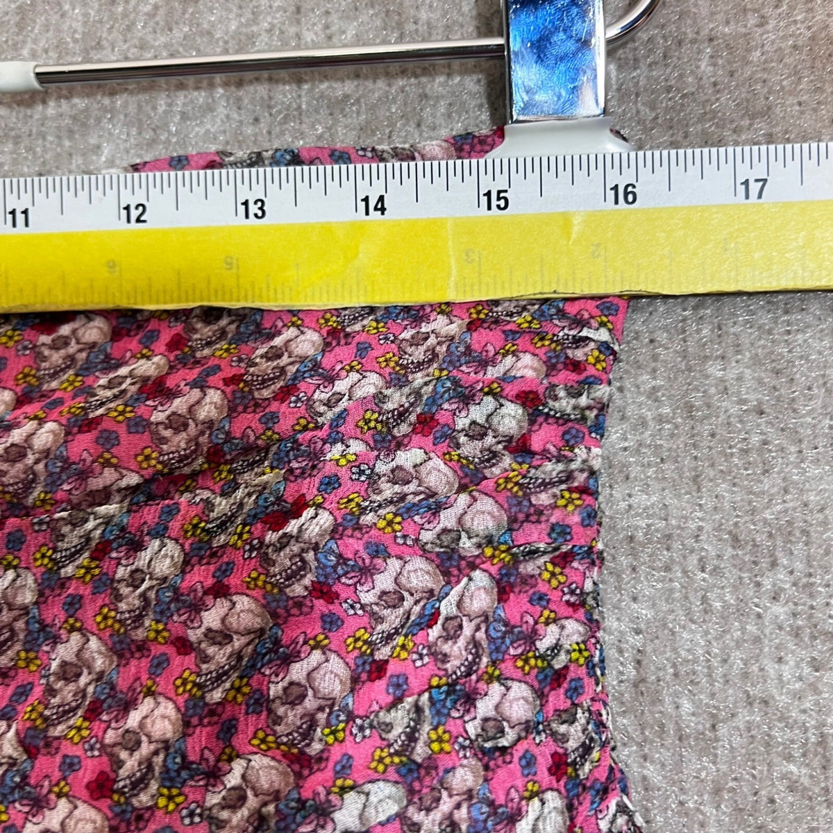 Zadig & Voltaire Javala Skirt Womens FR40 US 8 Pink Skull Floral Mousseline Mini