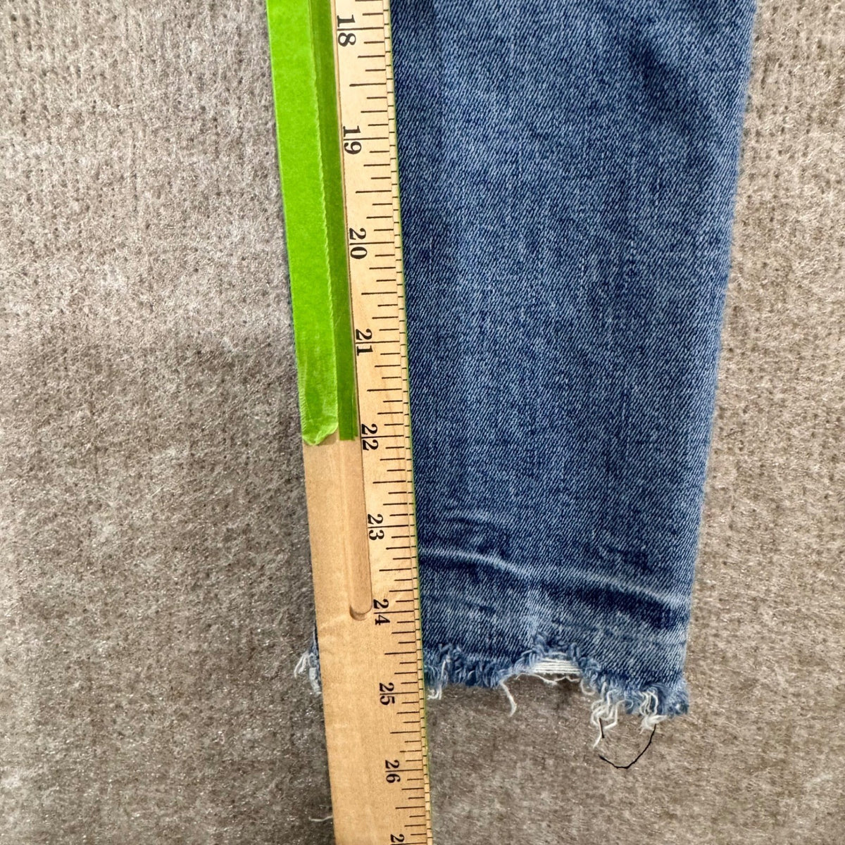 AGOLDE Skinny Jeans Womens 24 Blue Raw Hem Stretchy Minimalist