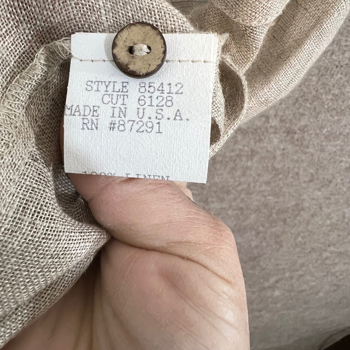 Johnny Was Linen Button Down Duster Coat Womens Small Tan Long Sleeve Coastal