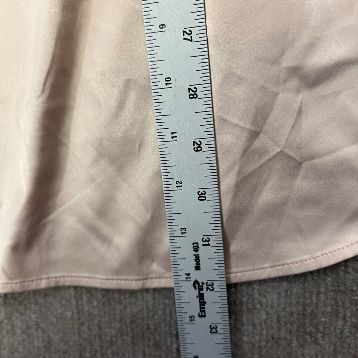 Lane Bryant Satin Button Front Shirt Blouse Plus Size 24 Beige Long Sleeve