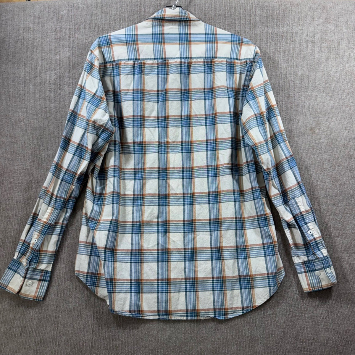 BONOBOS Slim Fit Plaid Button Down Shirt Men's Size Medium Cotton Hemp Blend