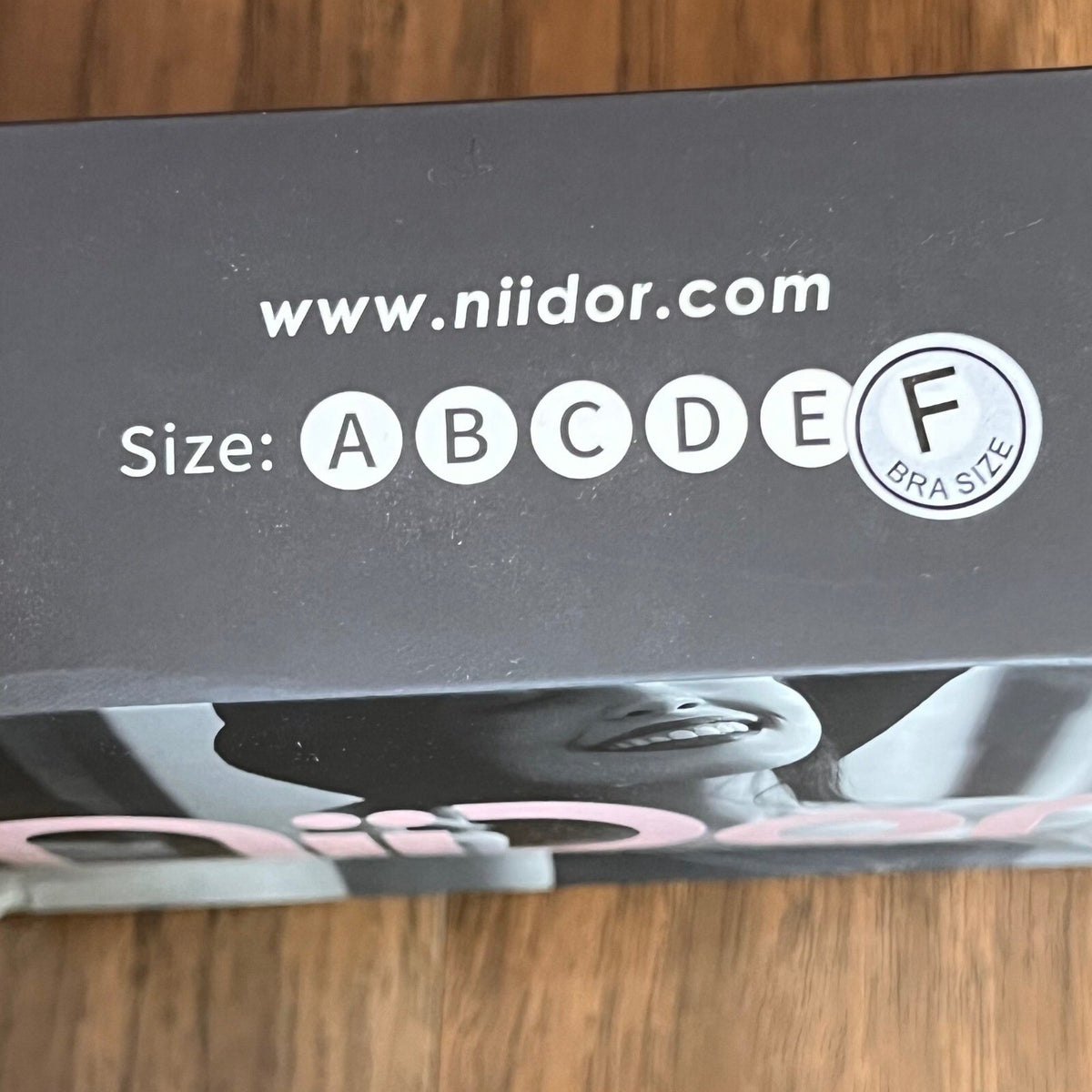 Niidor Fabric Strapless Adhesive Bra NIB Size F Black Backless Invisible Pushup