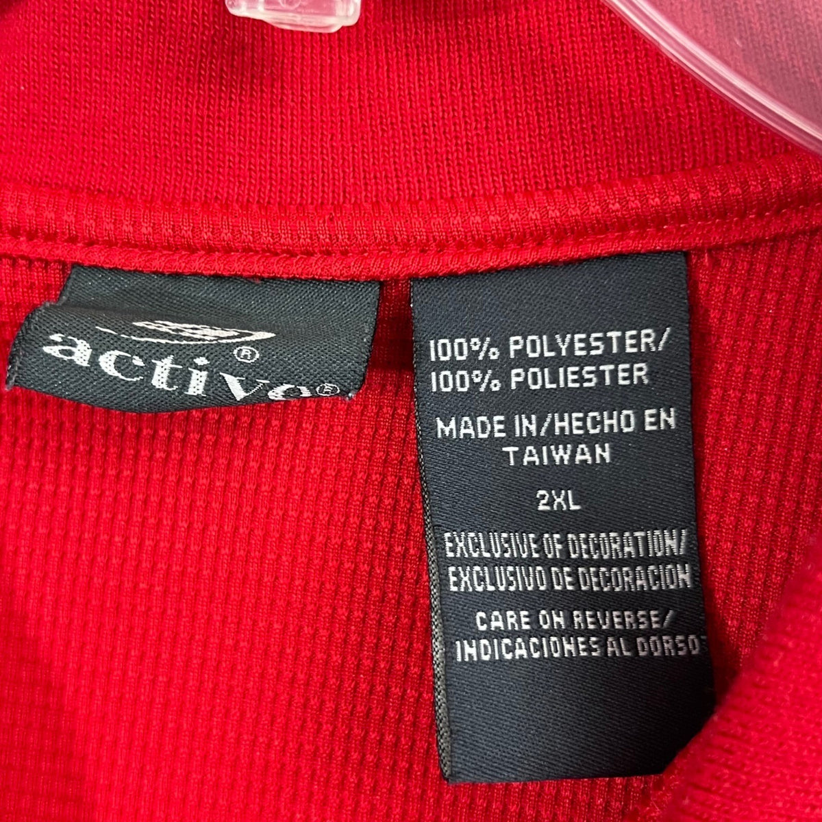 Vintage Ohio State Buckeyes Red Polo Shirt 2XL Embroidered Logo Black Trim