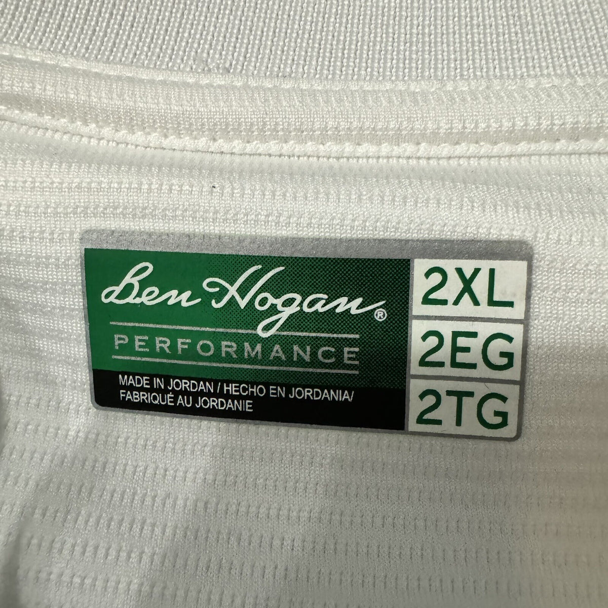 Ben Hogan Performance Polo White Size 2XL 50-52