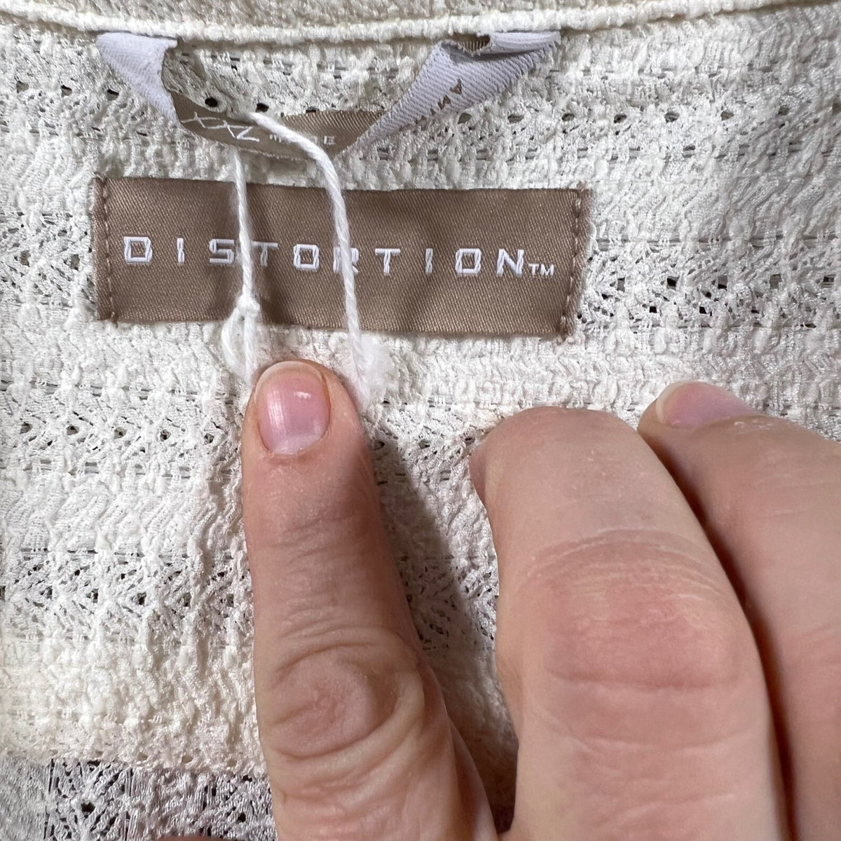 Distortion Mens XXL Textured Camp Shirt Short Sleeve Button Front Cuban Collar
