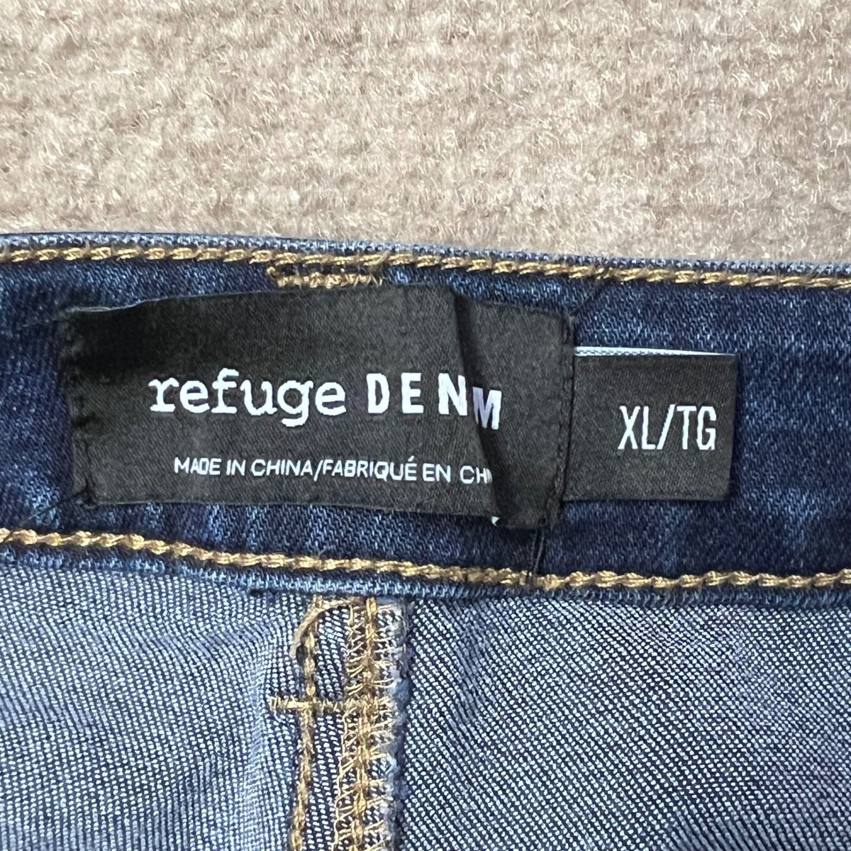 Refuge Denim Womens XL Cargo Pants Blue High Rise Jogger Style Casual