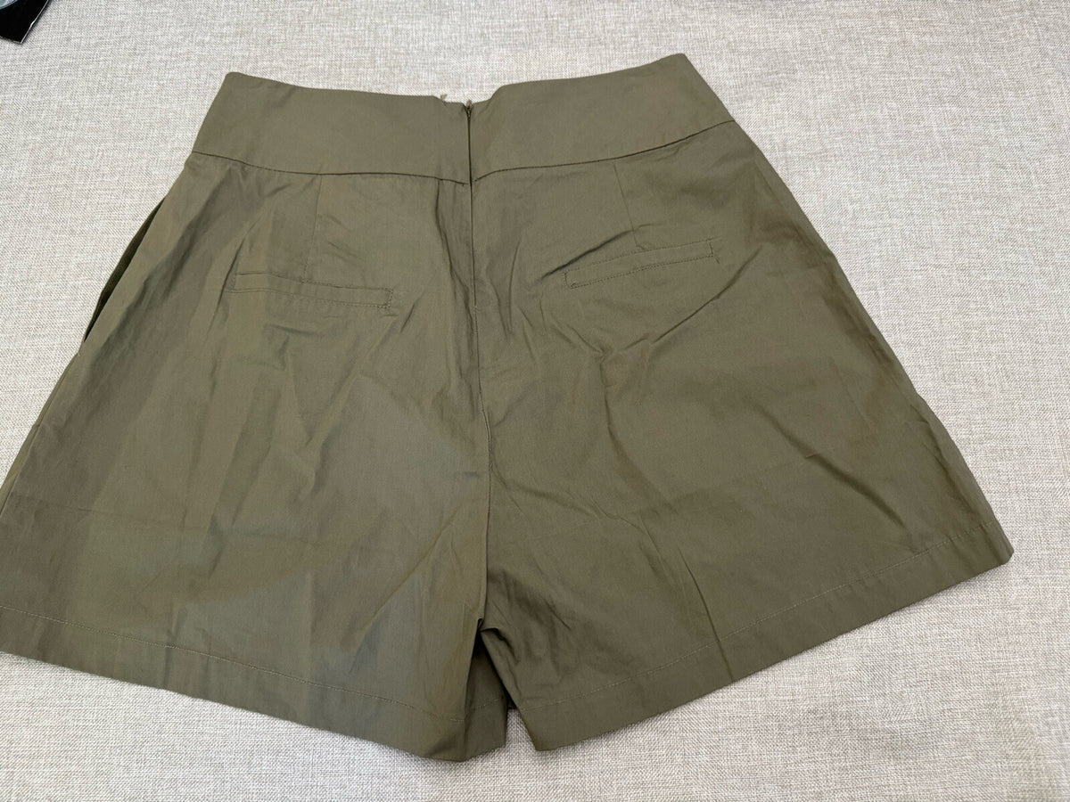 Cotton Bleu Women Sz M High-Waisted Uniform Bermuda Short Y2k Structured  NWT