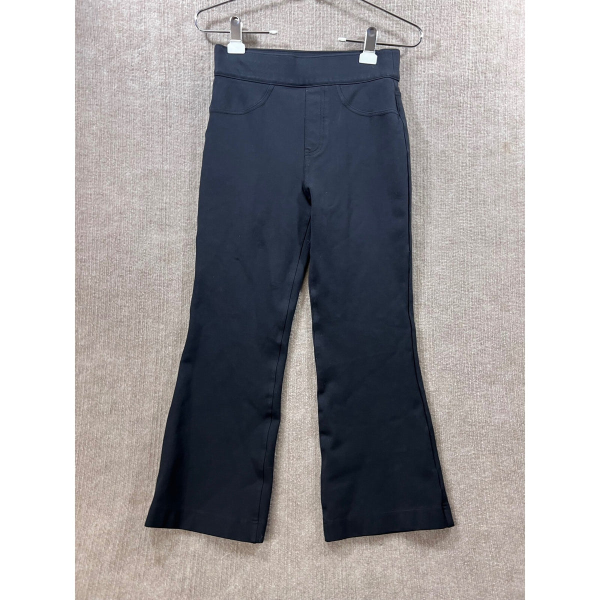 Spanx Flare Pants Womens Small Black Stretchy Pull On Workwear Minimalist