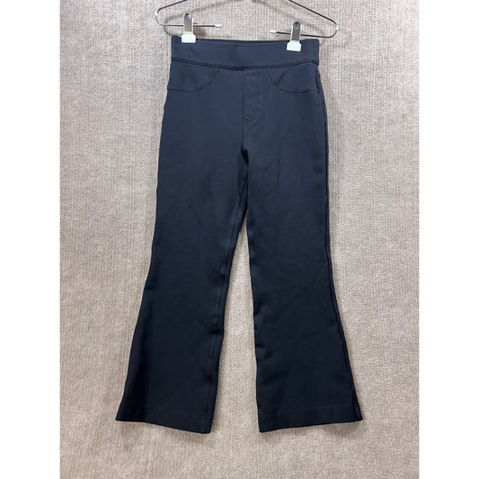 Spanx Flare Pants Womens Small Black Stretchy Pull On Workwear Minimalist