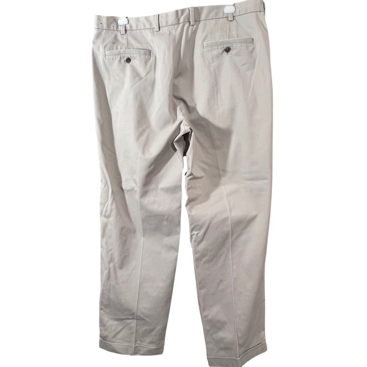Brooks Brothers Advantage Chino Elliot Mens 40x32 Khaki Pleated Cuffed