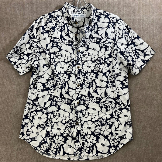 Old Navy Floral Button Down Shirt Slim Fit Built In Flex Mens Medium