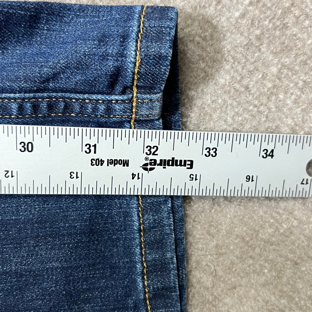 Duluth Trading Co Womens 12x33 Bootcut Jeans Blue Denim Cotton Blend