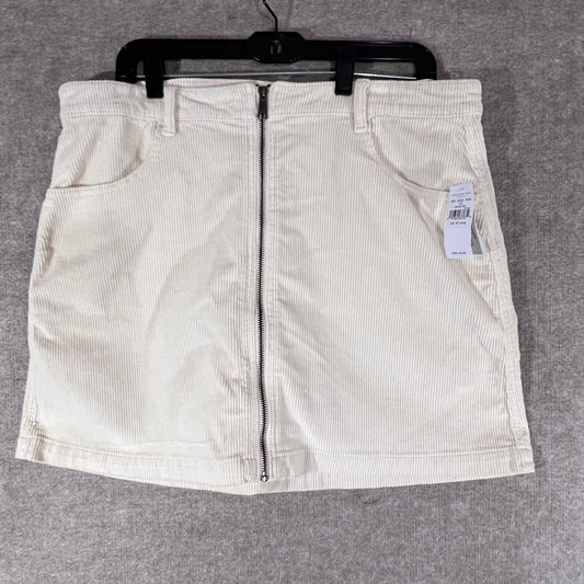 American Eagle Corduroy Skirt Womens 16 Long Stretchy Cream Minimalist Boho
