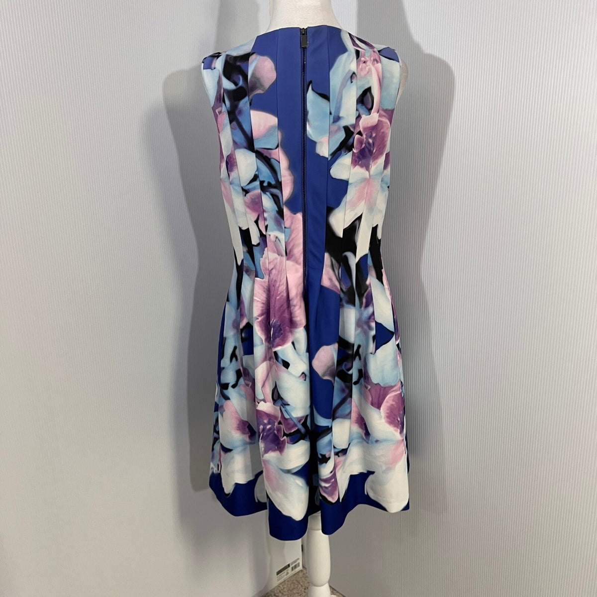 Vince Camuto Floral Print Sz 12 Sleeveless Dress Fit and Flare Cocktail Party