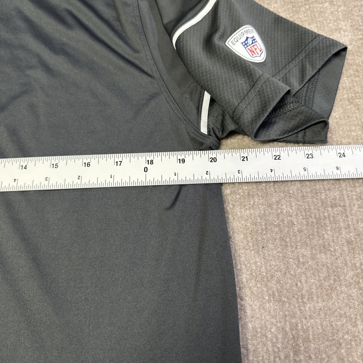 INDIANAPOLIS COLTS Mens Med Nike Dri-Fit Polo Shirt Gray logo Swoosh Football