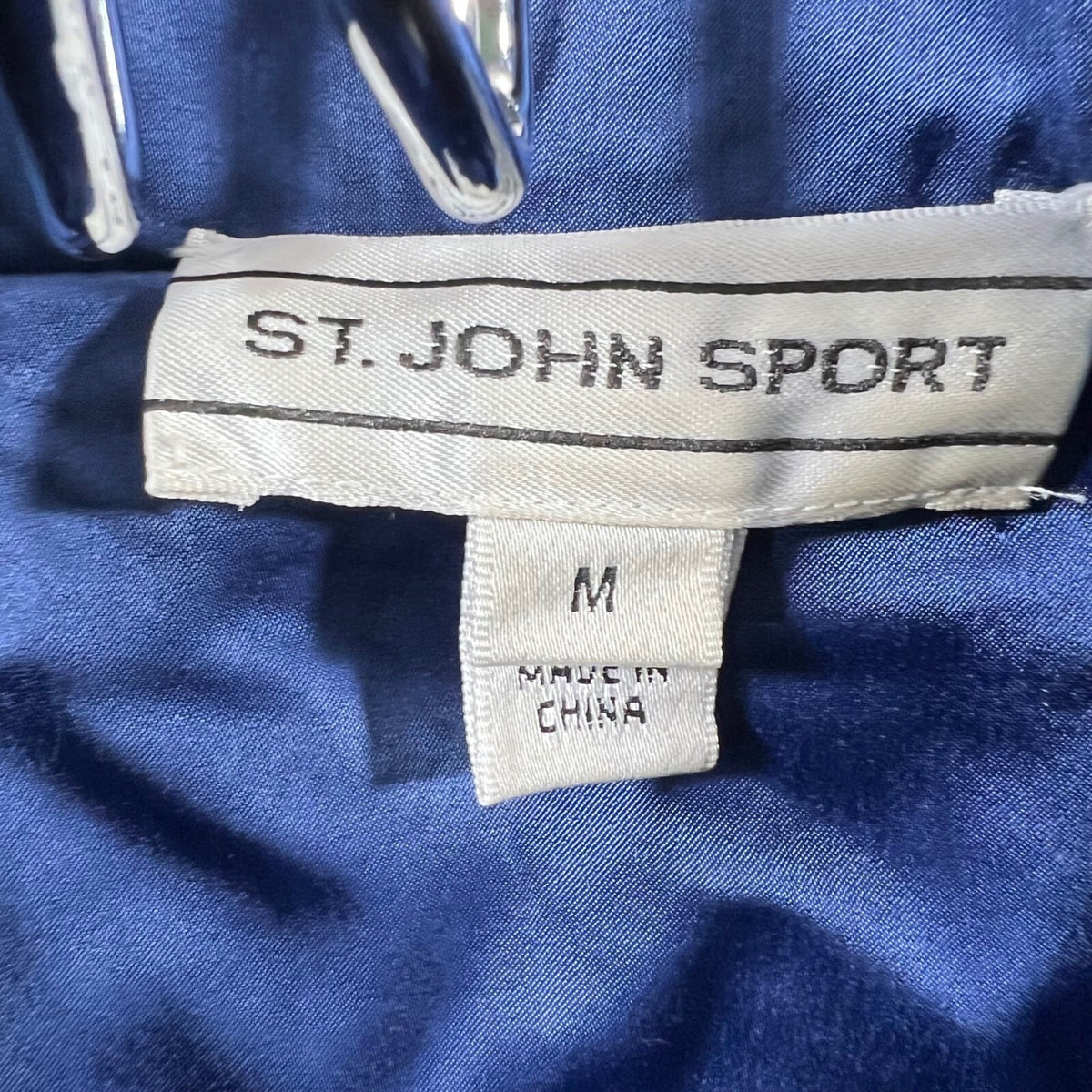 St John Sport Utility Jacket Women M Drawstring Waist Lightweight Minimalist