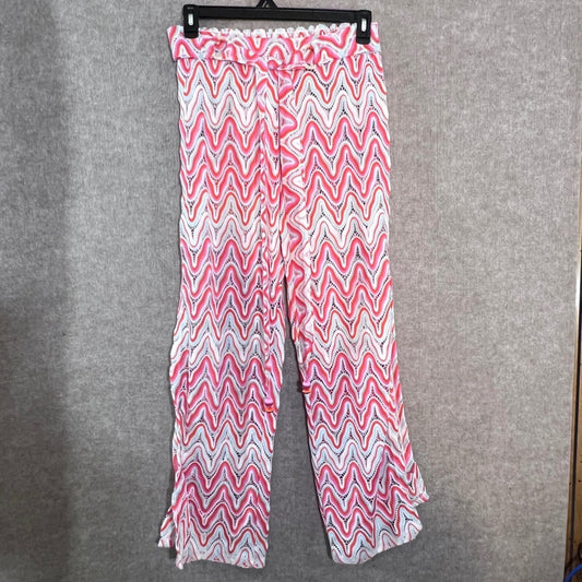 Trina Turk Serafina Crochet NWOt Beach Cover Up Pants Lg Festival Boho Dopamine