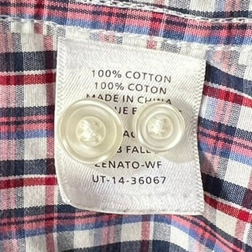 UNTUCKit Mens Medium Slim Fit Wrinkle Free Gingham Check Button Up Shirt