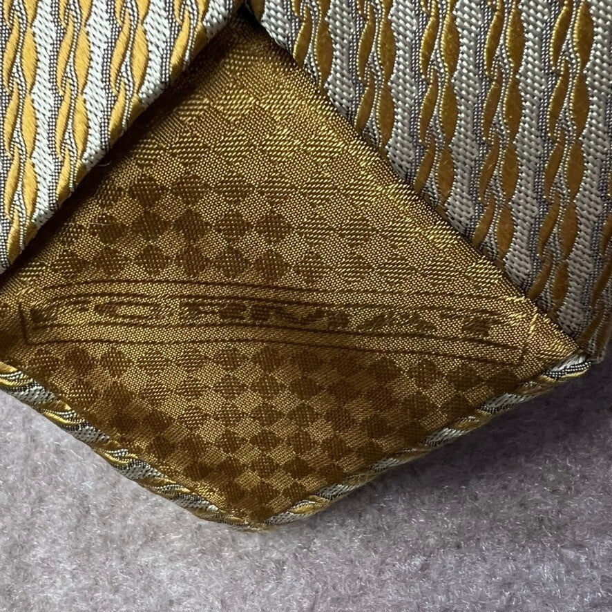 FORMAT 100% Silk Geometric Men Necktie Tie Business Formal Classic Vintage Japan