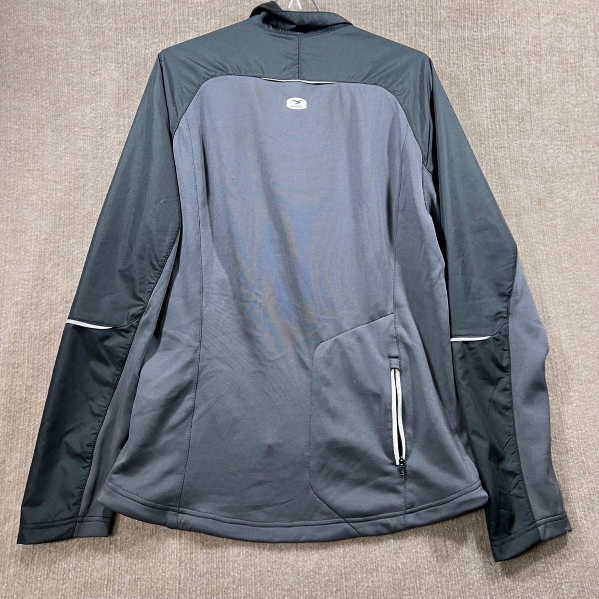 SUGOI Titan Thermal Jacket Men M Medium Gray Fleece Lined Cycling Running