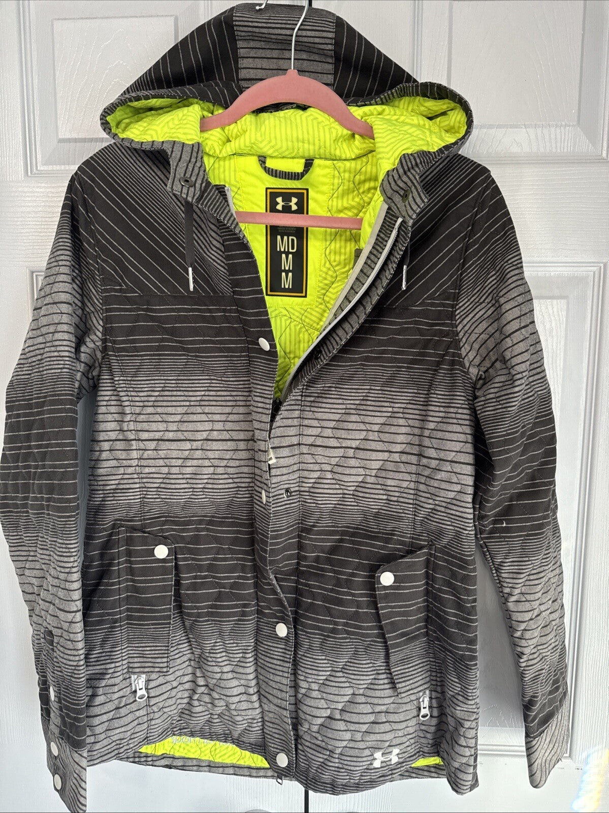 Under Armour Storm Women M Primaloft Quilted Hood Long jacket Coldgear Infrared
