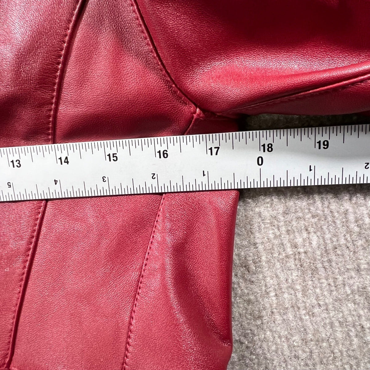 Valerie Stevens Burgundy Red Leather Statement Blazer Jacket Women XL