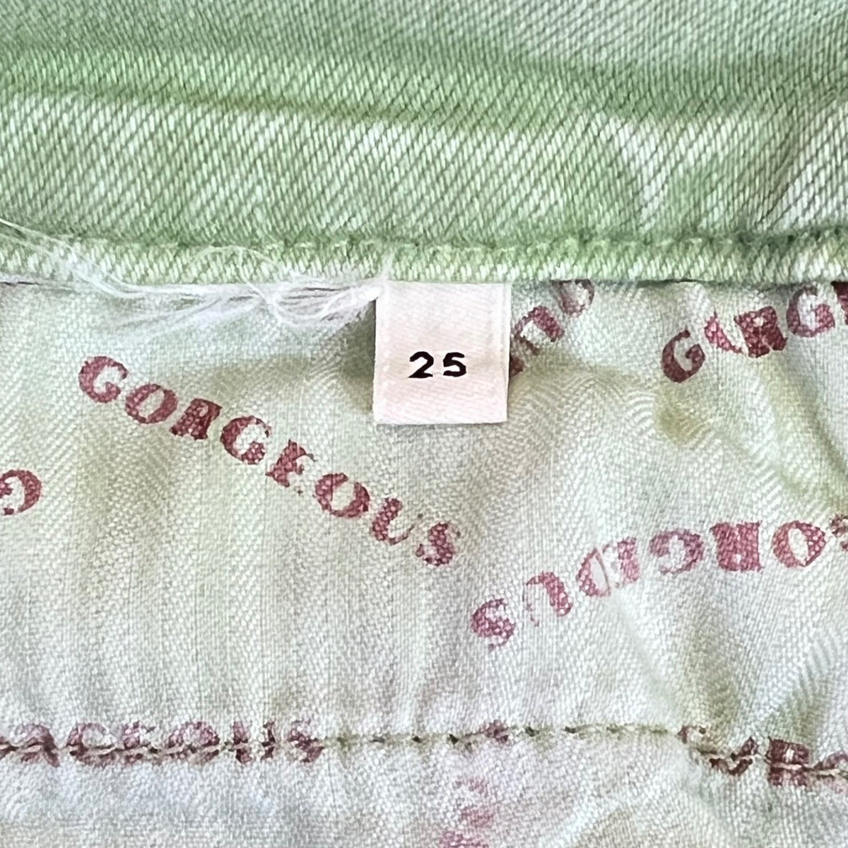 Alice + Olivia Jeans Womens 25 Green High Rise Wide Leg Denim Trousers Sage