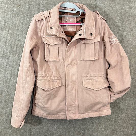 Superdry The Rookie Military Jacket Women S Herringbone Camo Lined Chore Utility