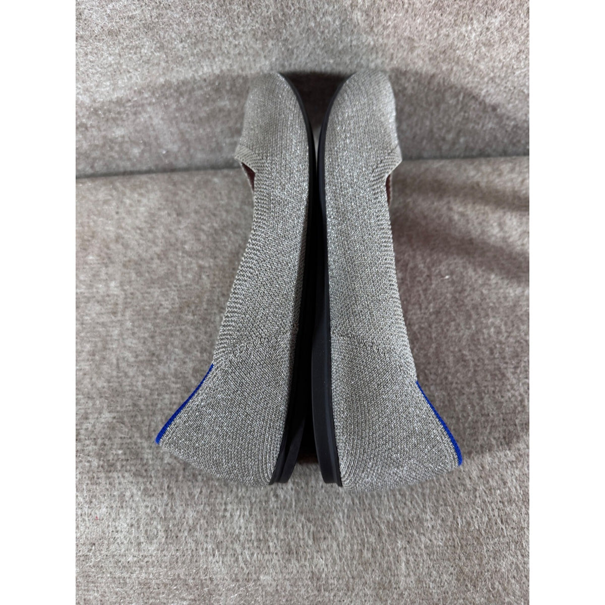 Rothy's The Flat Flats Women 9 Gray Knit Almond Toe Sustainable